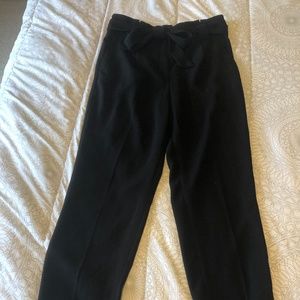 Express Black Trousers High waisted w/ tie